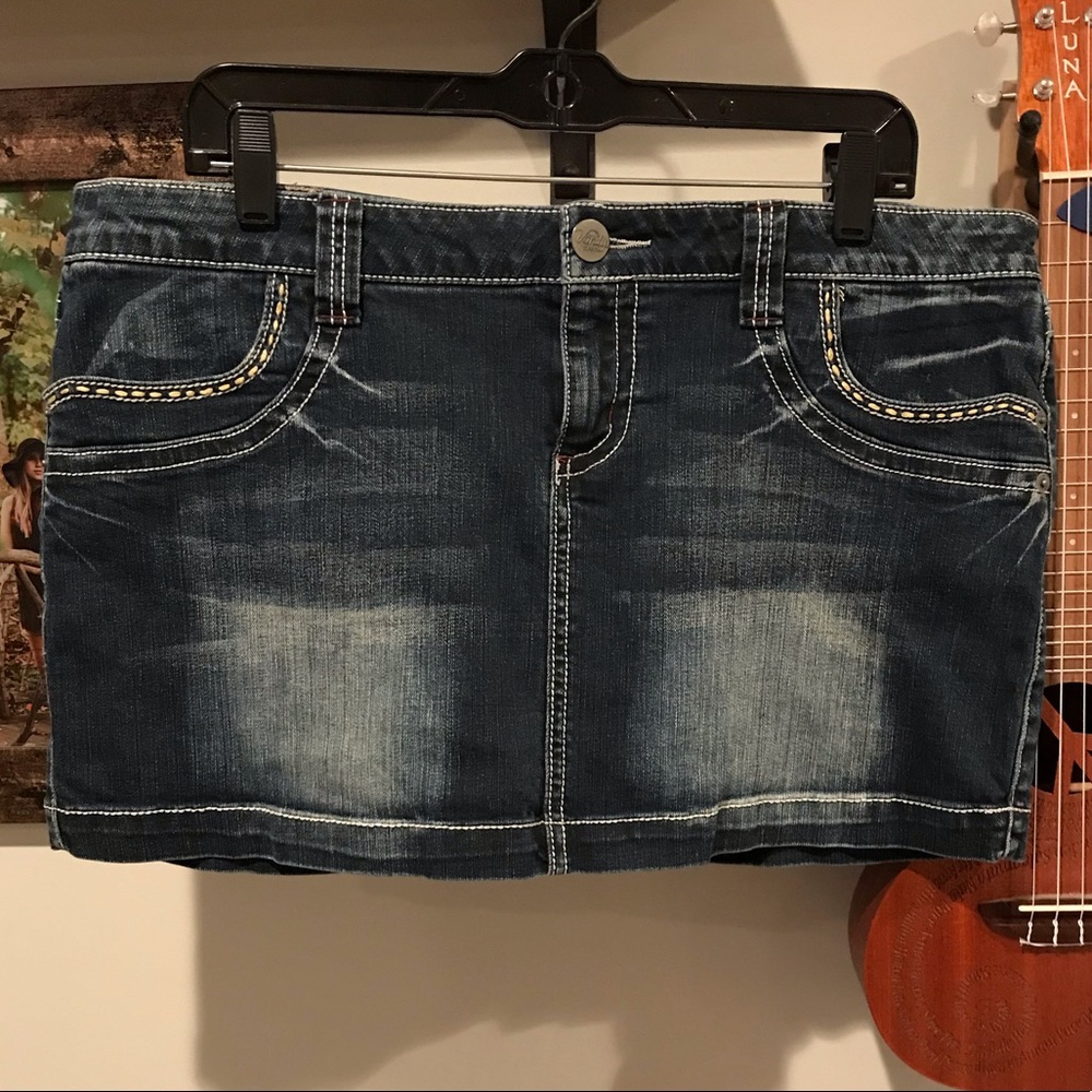 Vanity Jean Mini-Skirt